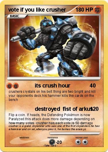 Pokemon vote if you like crusher