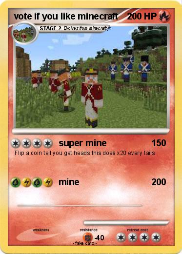 Pokemon vote if you like minecraft