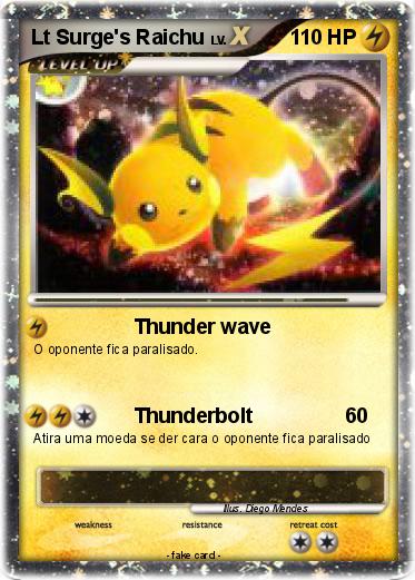 Pokemon Lt Surge's Raichu