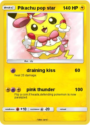 Pokemon Pikachu pop star