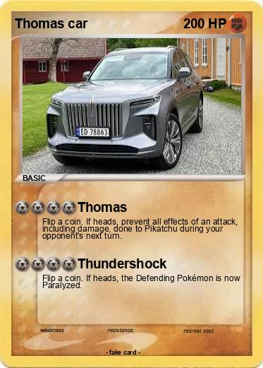 Pokemon Thomas car