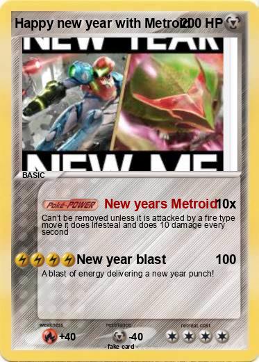 Pokemon Happy new year with Metroid
