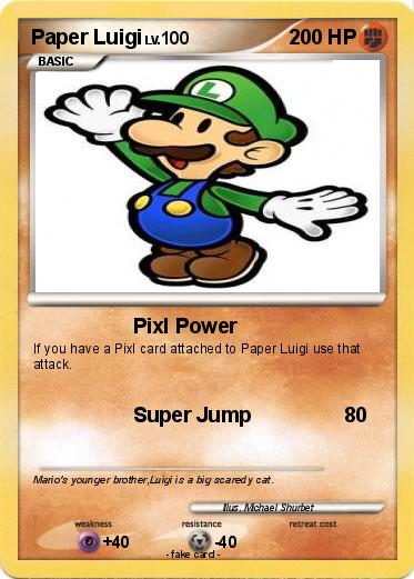 Pokemon Paper Luigi