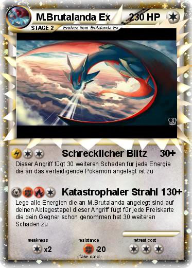 Pokemon M.Brutalanda Ex       2