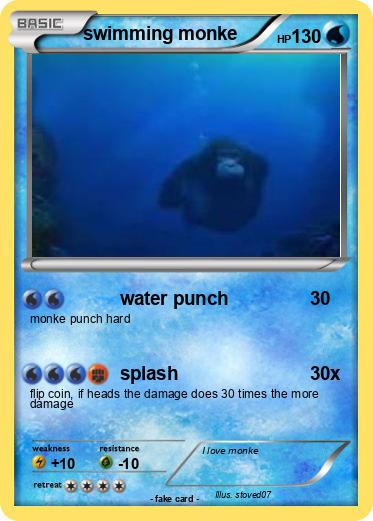 Pokemon swimming monke
