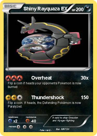 Pokemon Shiny Rayquaza EX