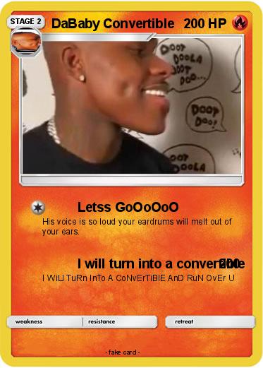 Pokemon DaBaby Convertible