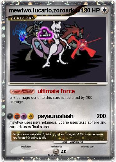 Pokemon mewtwo,lucario,zoroark