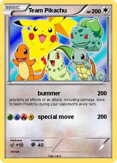 Pokemon Team Pikachu