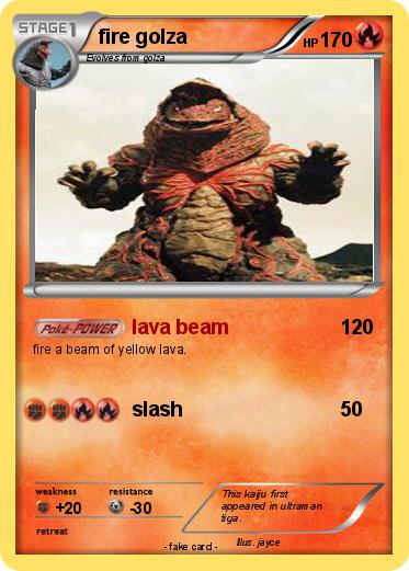 Pokemon fire golza