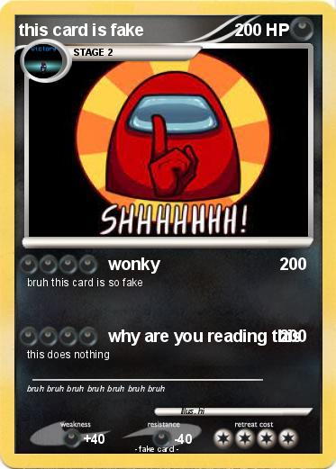 Pokemon this card is fake