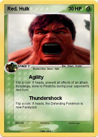 Pokemon Red. Hulk