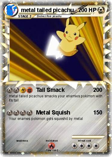 Pokemon metal tailed picachu