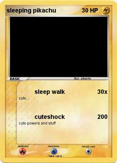 Pokemon sleeping pikachu