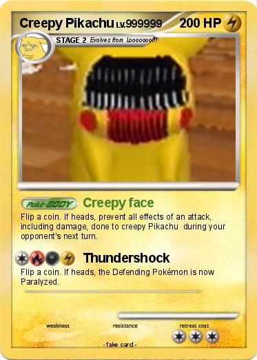 Pokemon Creepy Pikachu