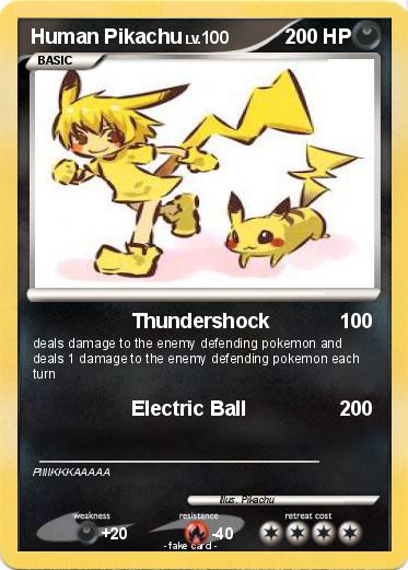Pokemon Human Pikachu