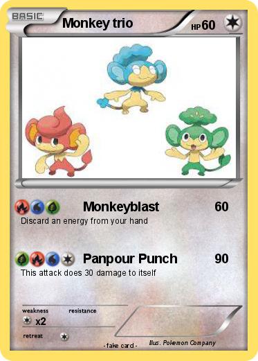 Pokemon Monkey trio