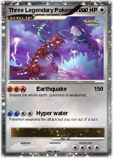 Pokemon Three Legendary Pokemon