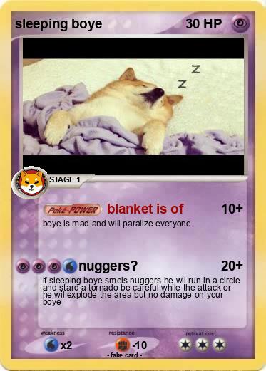 Pokemon sleeping boye