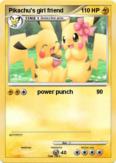 Pokemon Pikachu's girl friend
