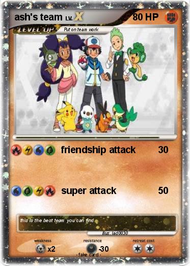 Pokemon ash's team