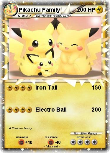 Pokemon Pikachu Family