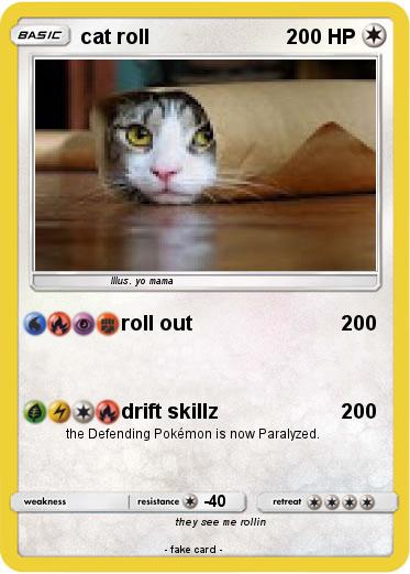 Pokemon cat roll