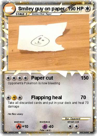 Pokemon Smiley guy on paper