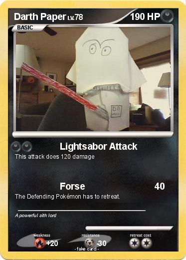 Pokemon Darth Paper