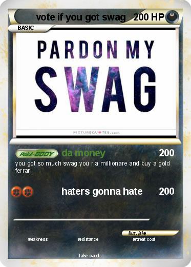 Pokemon vote if you got swag
