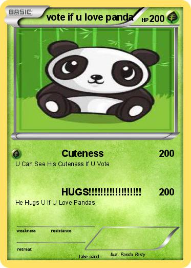 Pokemon vote if u love panda