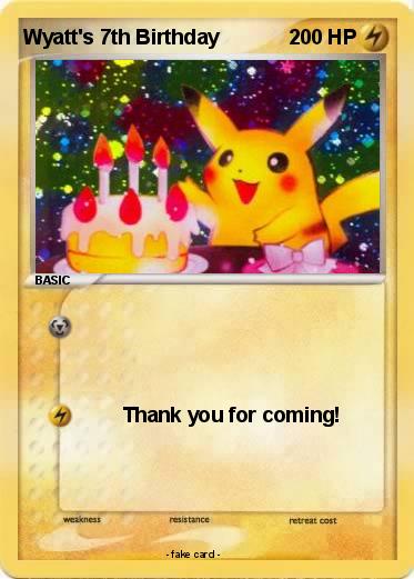 Pokemon Wyatt's 7th Birthday