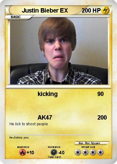 Pokemon Justin Bieber EX