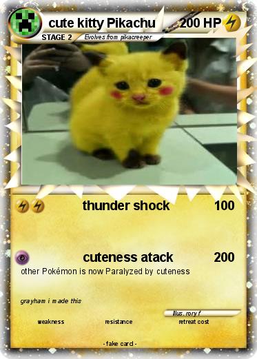 Pokemon cute kitty Pikachu