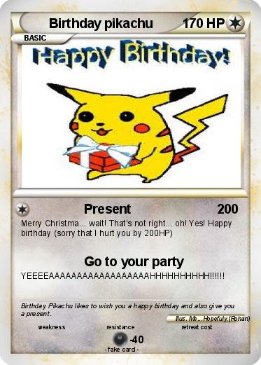 Pokemon Birthday pikachu