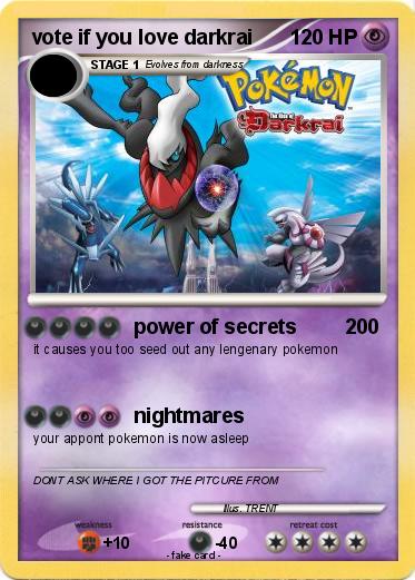 Pokemon vote if you love darkrai