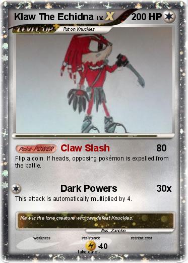 Pokemon Klaw The Echidna