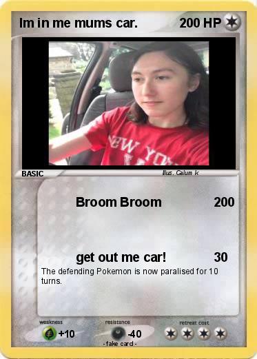 Pokemon Im in me mums car.