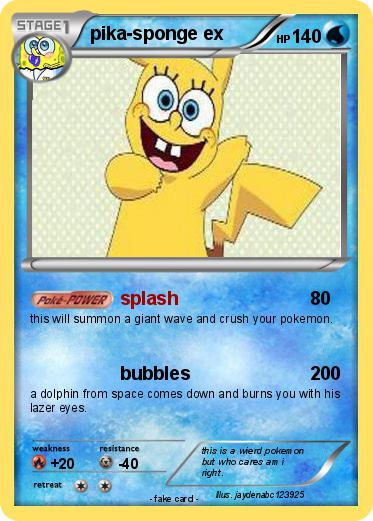 Pokemon pika-sponge ex