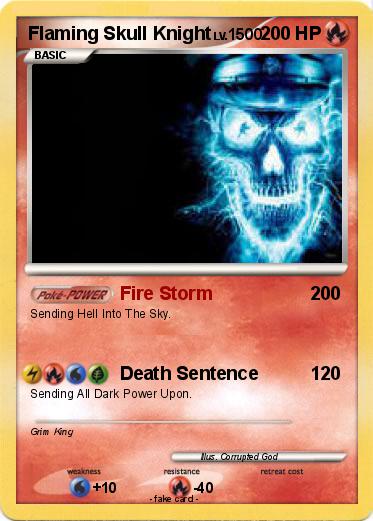 Pokemon Flaming Skull Knight