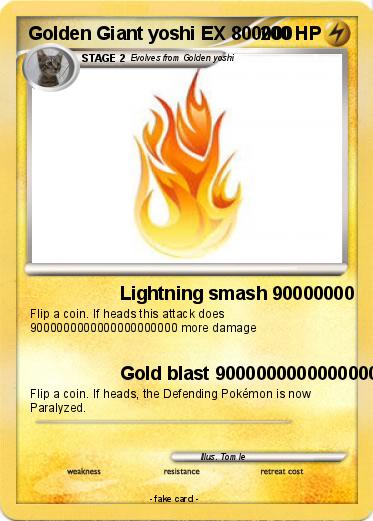 Pokemon Golden Giant yoshi EX 800000