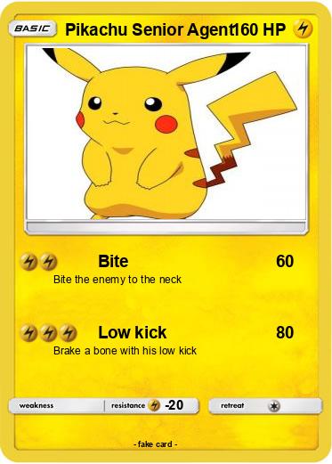 Pokemon Pikachu Senior Agent