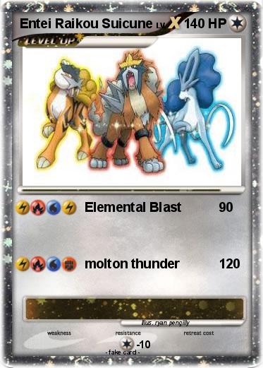 Pokemon Entei Raikou Suicune