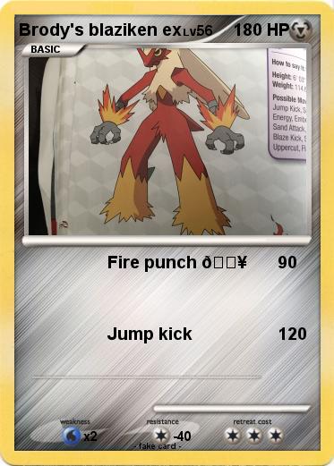 Pokemon Brody's blaziken ex