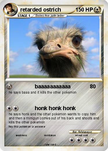 Pokemon retarded ostrich