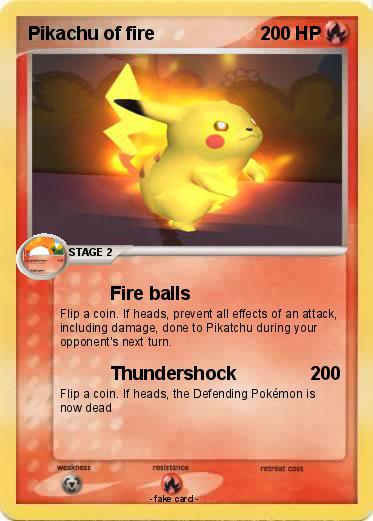 Pokemon Pikachu of fire