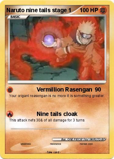 Pokemon Naruto nine tails stage 1