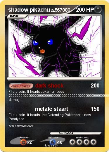 Pokemon shadow pikachu