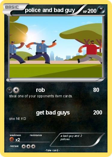 Pokemon police and bad guy