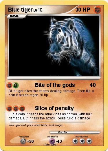 Pokemon Blue tiger